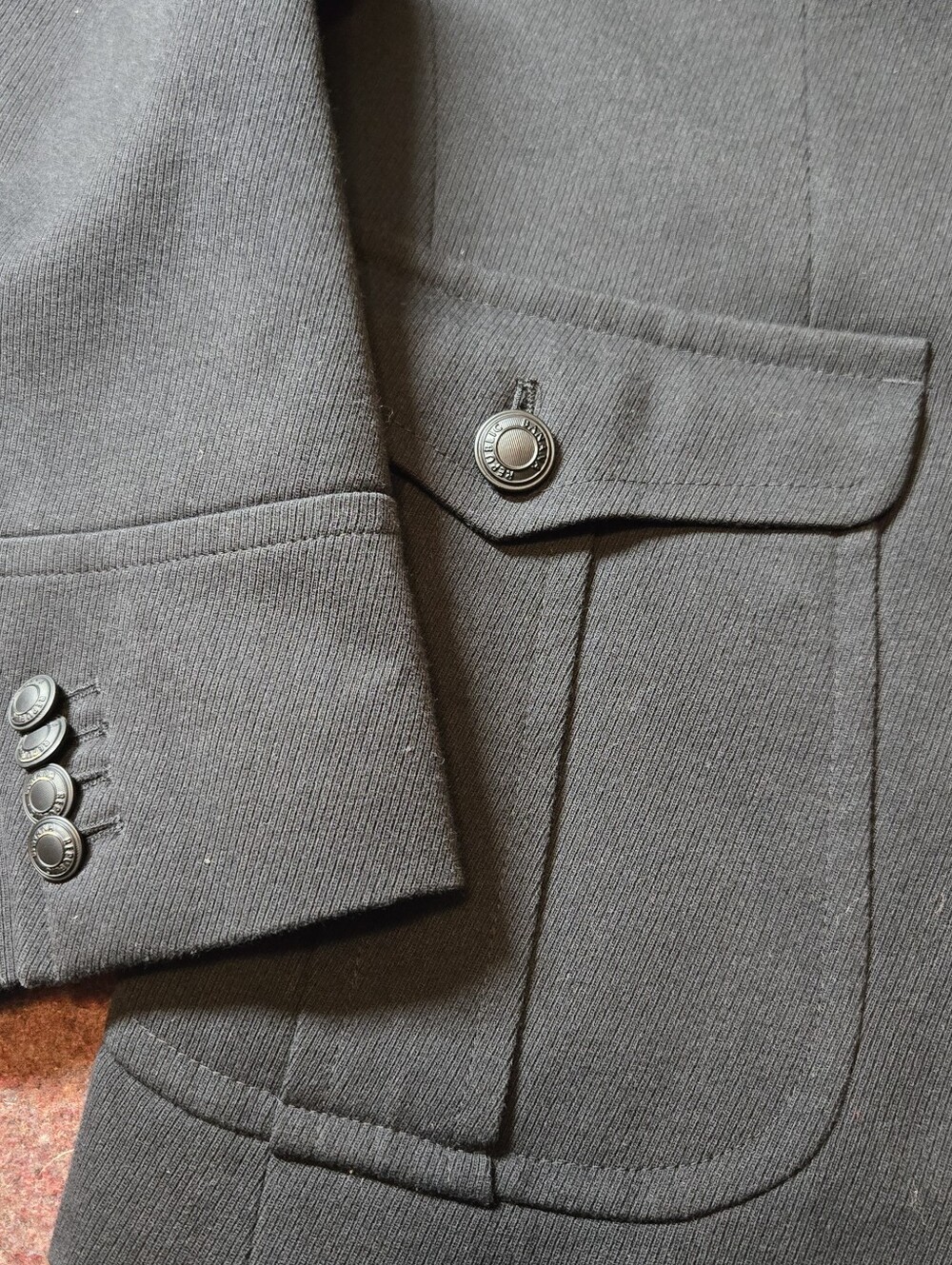 Banana Republic Heritage Military Blazer In Black 42S - Picture 3 of 13